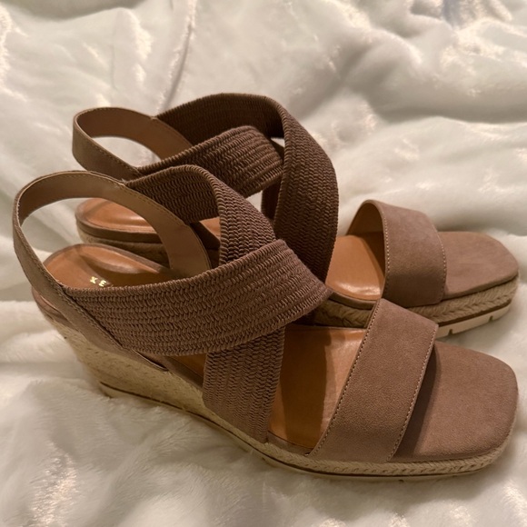 Kelly & Katie Tan Wedge Sandals - Picture 2 of 11